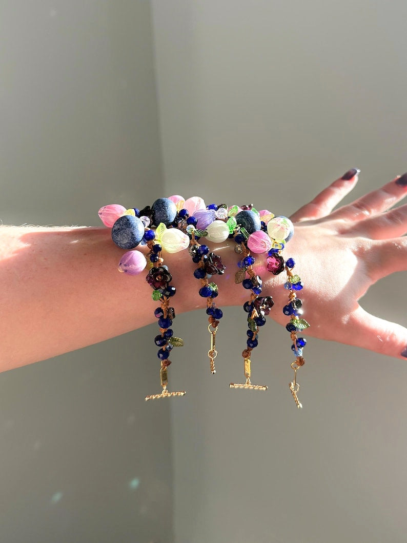 Blooming Blueberry Garden Handmade Bracelets