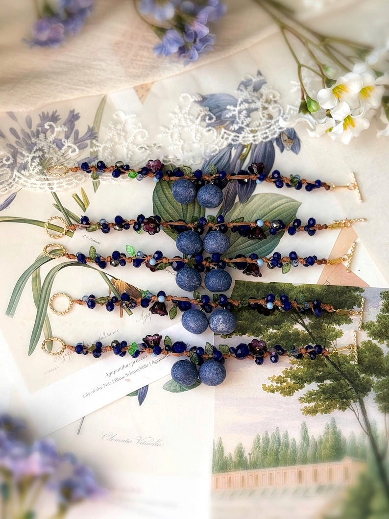 Blooming Blueberry Garden Handmade Bracelets