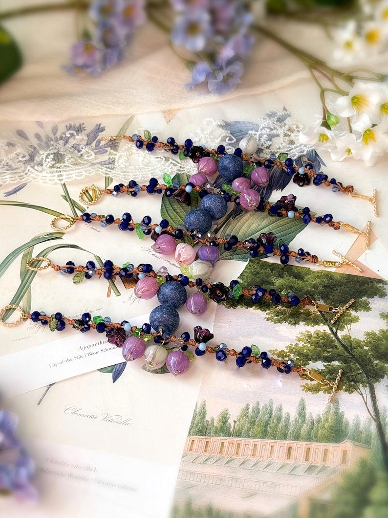 Blooming Blueberry Garden Handmade Bracelets