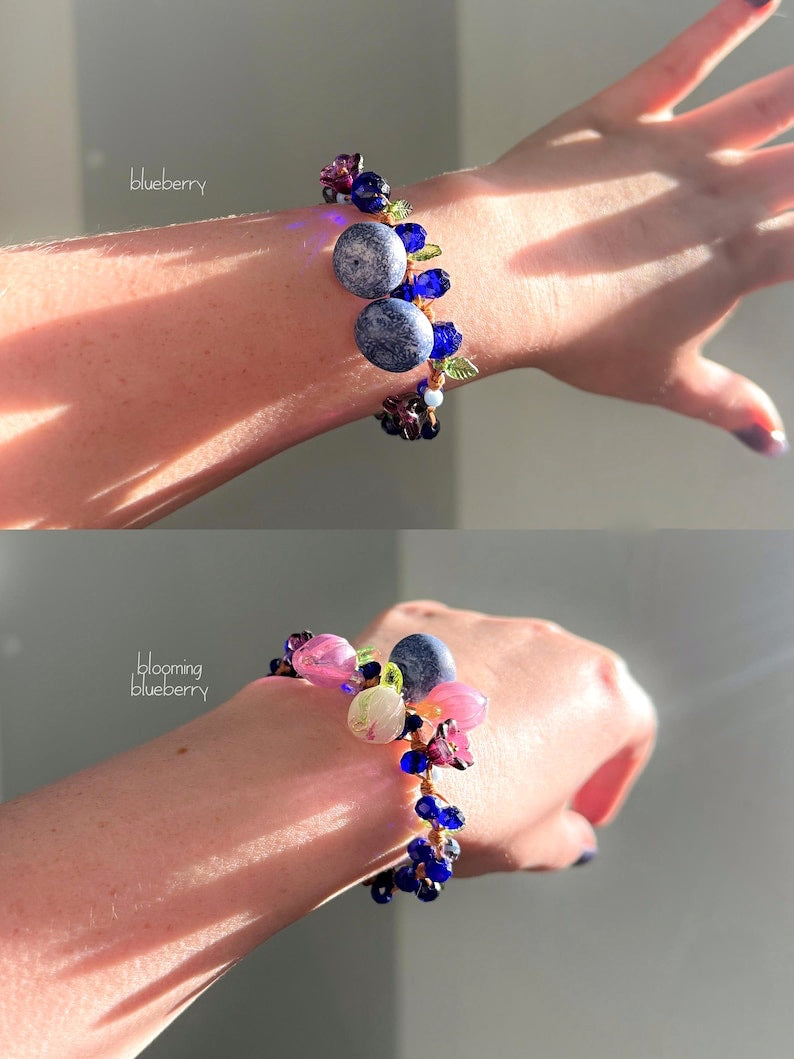 Blooming Blueberry Garden Handmade Bracelets