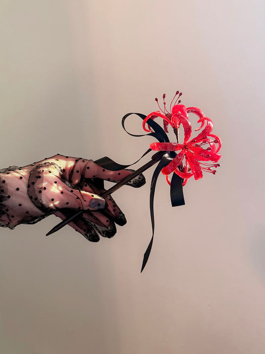 Handmade Lycoris Flower Hair Pin