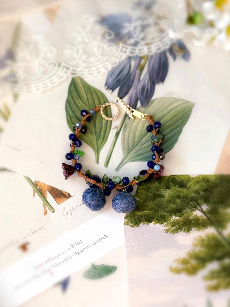 Blooming Blueberry Garden Handmade Bracelets
